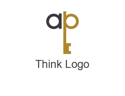 letter ap forming key symbol
