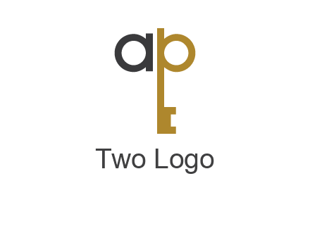 letter ap forming key symbol