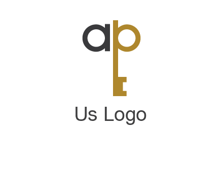 letter ap forming key symbol
