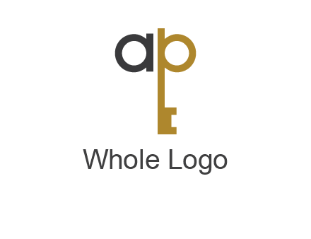 letter ap forming key symbol