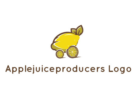 lemon with lemon slices forming cart