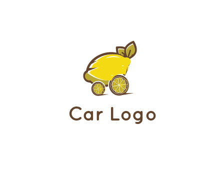 lemon with lemon slices forming cart