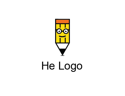 smile face on pencil 