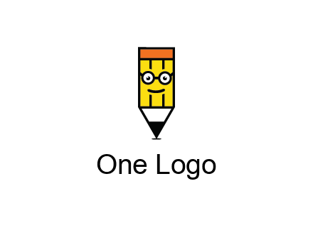 smile face on pencil 