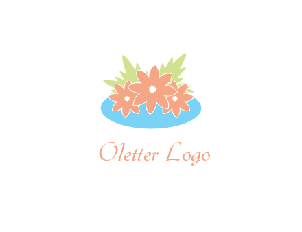 flowers and leaves in pond