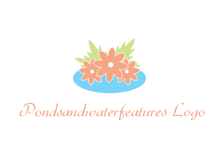 flowers and leaves in pond