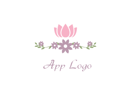 lotus flower with leaves