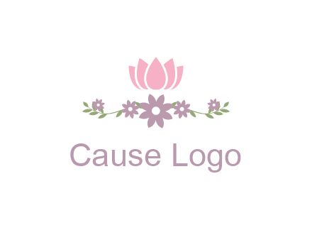 lotus flower with leaves