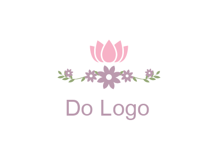 lotus flower with leaves