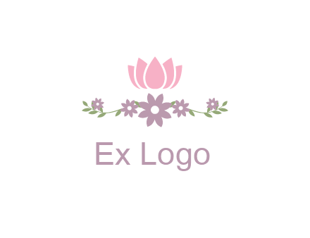 lotus flower with leaves
