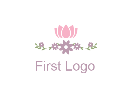 lotus flower with leaves