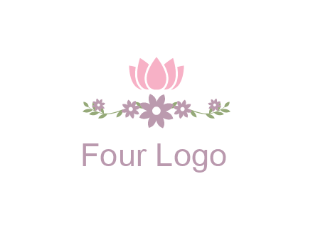 lotus flower with leaves