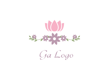 lotus flower with leaves