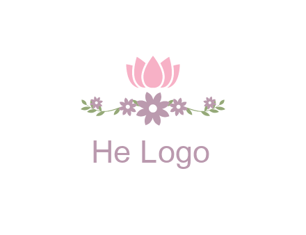 lotus flower with leaves