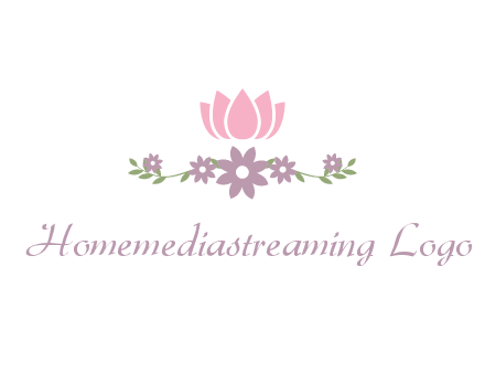 lotus flower with leaves