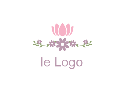 lotus flower with leaves