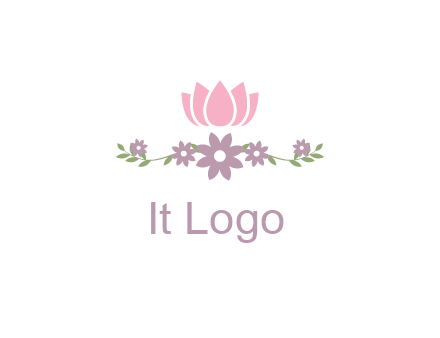 lotus flower with leaves