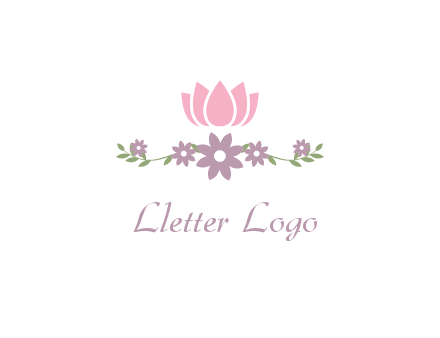 lotus flower with leaves