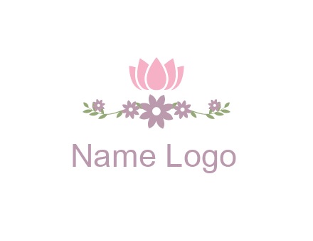 lotus flower with leaves