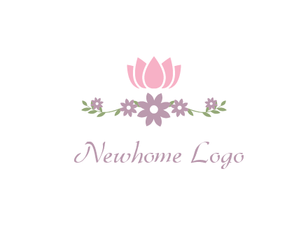 lotus flower with leaves