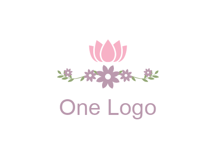 lotus flower with leaves
