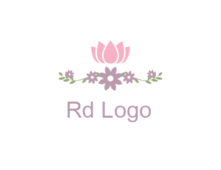 lotus flower with leaves