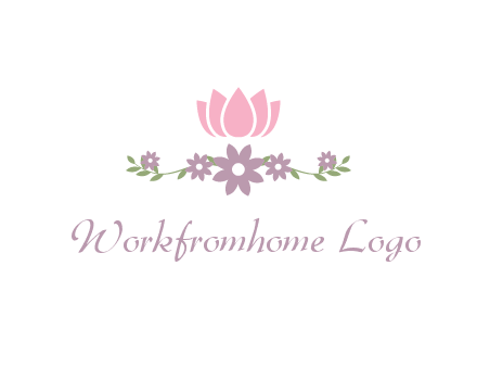 lotus flower with leaves