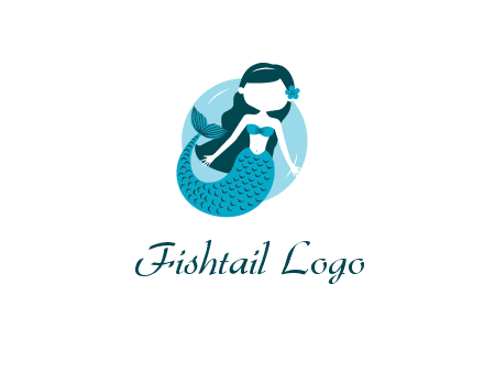 bubble behind mermaid