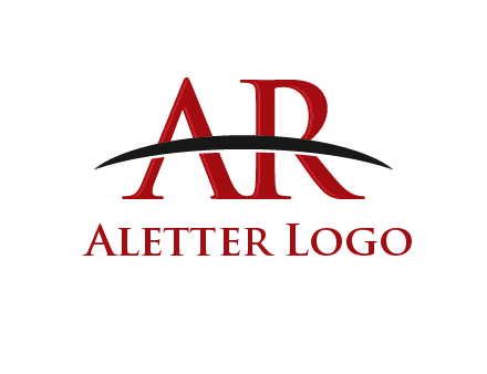 swoosh over letter AR icon