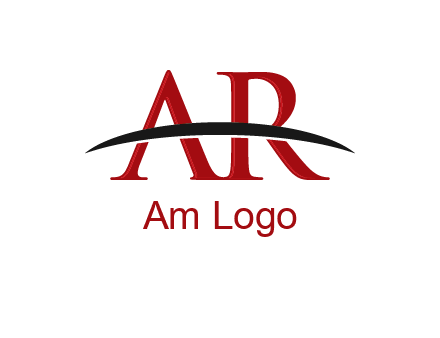 swoosh over letter AR icon
