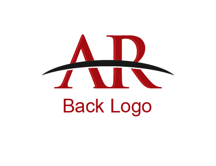 swoosh over letter AR icon