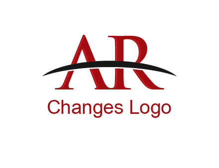 swoosh over letter AR icon