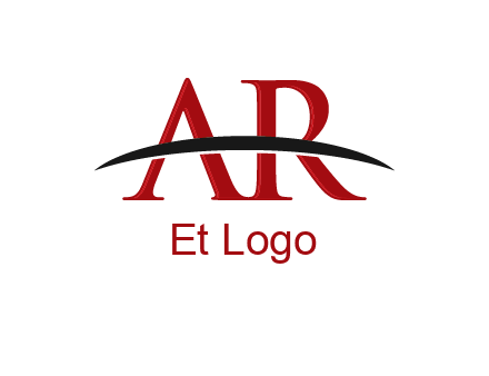 swoosh over letter AR icon