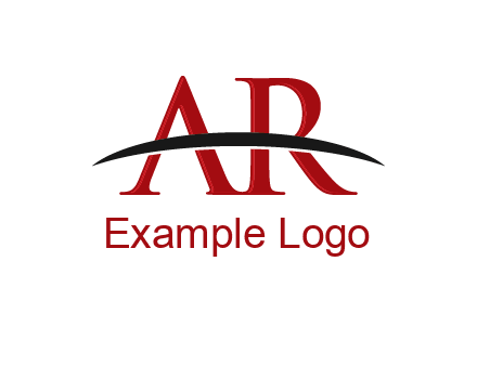 swoosh over letter AR icon