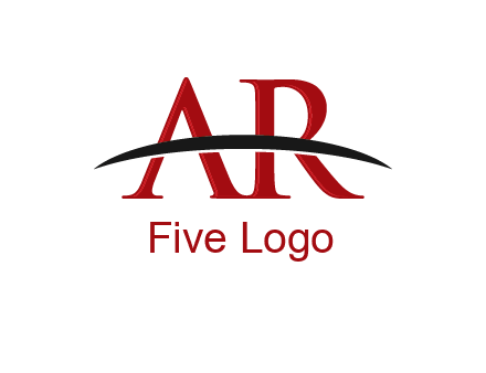 swoosh over letter AR icon