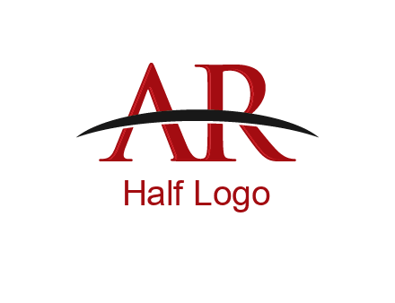 swoosh over letter AR icon