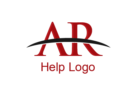 swoosh over letter AR icon