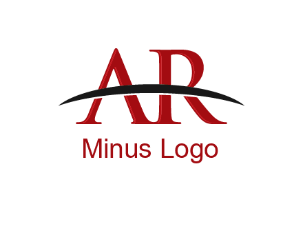 swoosh over letter AR icon