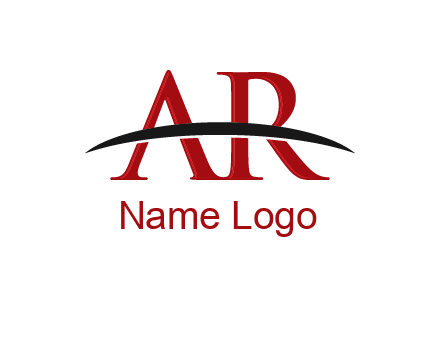 swoosh over letter AR icon