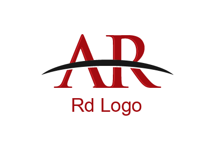 swoosh over letter AR icon