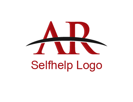 swoosh over letter AR icon