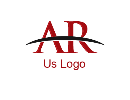 swoosh over letter AR icon