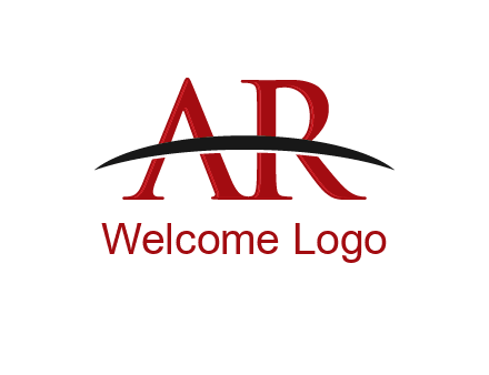 swoosh over letter AR icon