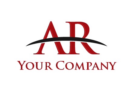 swoosh over letter AR icon