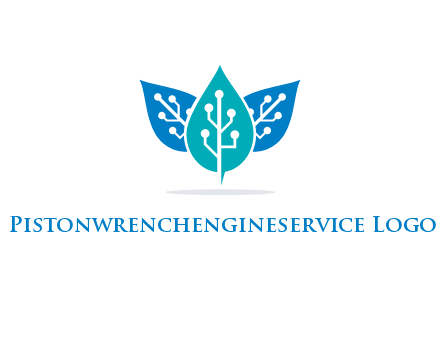 network wires in leaves