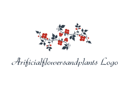 floral ornament with leaves and flower