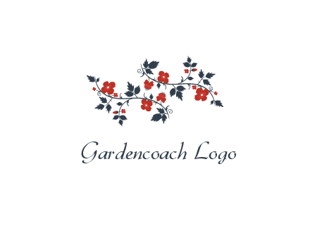 floral ornament with leaves and flower