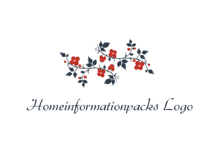floral ornament with leaves and flower