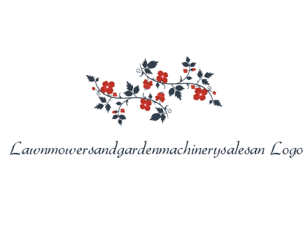 floral ornament with leaves and flower