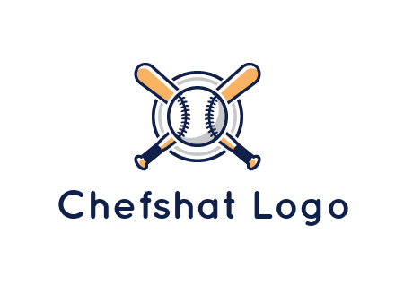 circle behind baseball and bat